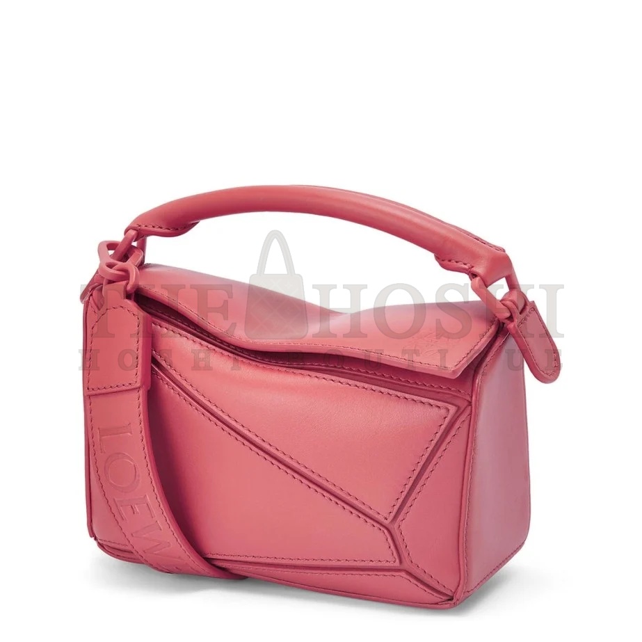 L0ew* Puzzle Mini Bag In Plumrose Satin Calfskin Master Quality