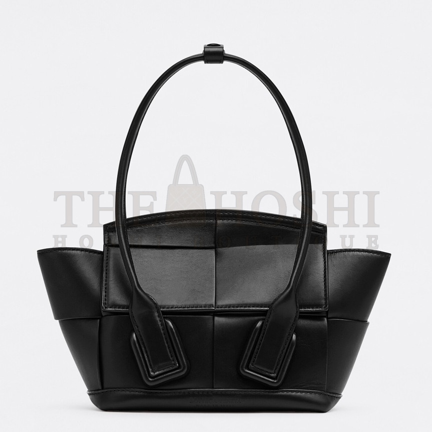 B0tt*ga Ven*ta Mini Arco Bag In Black Intrecciato Calfskin Master Quality