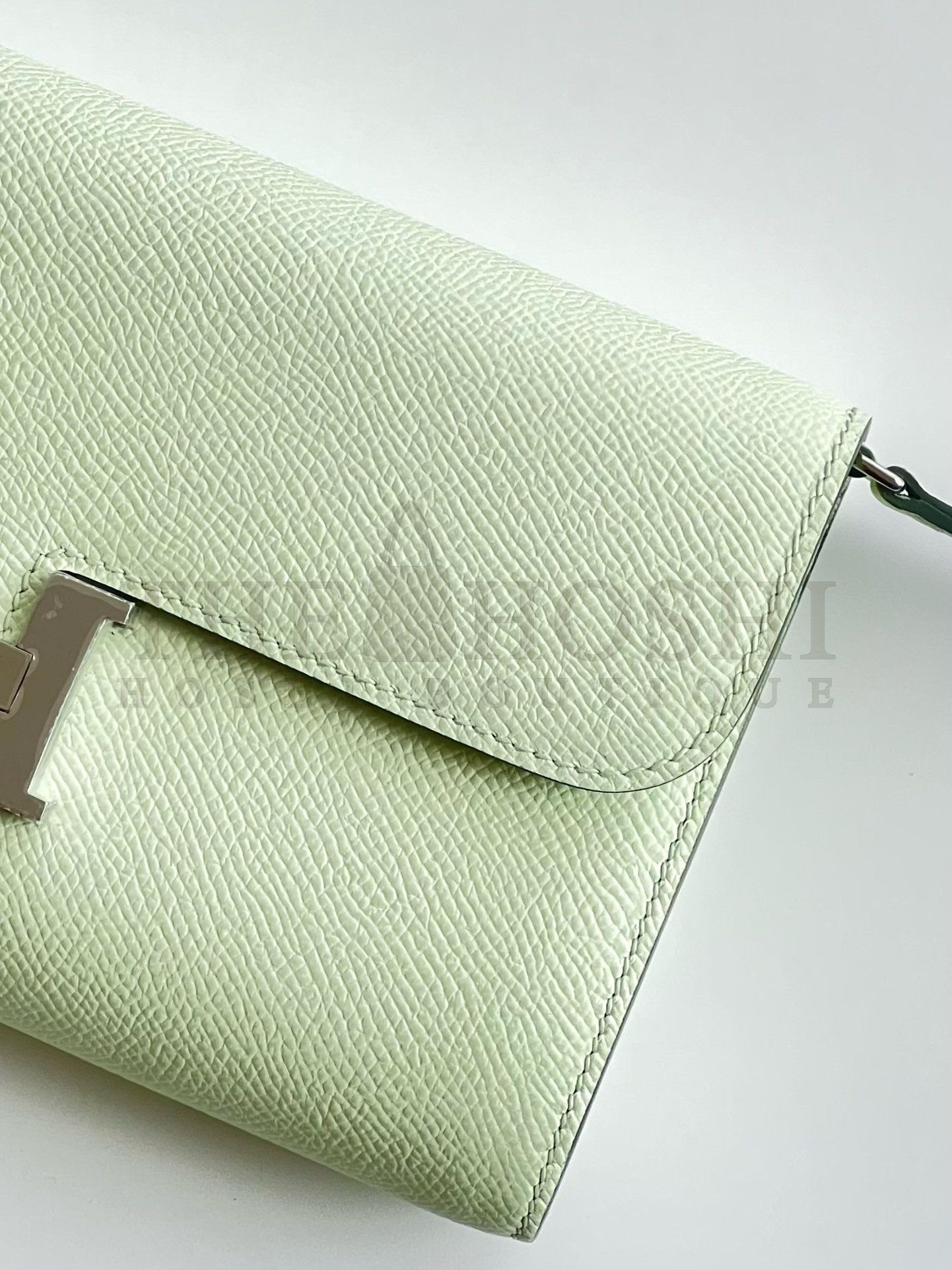 H**me5 Constance To Go Wallet in Vert Fizz Epsom Calfskin Master Quality