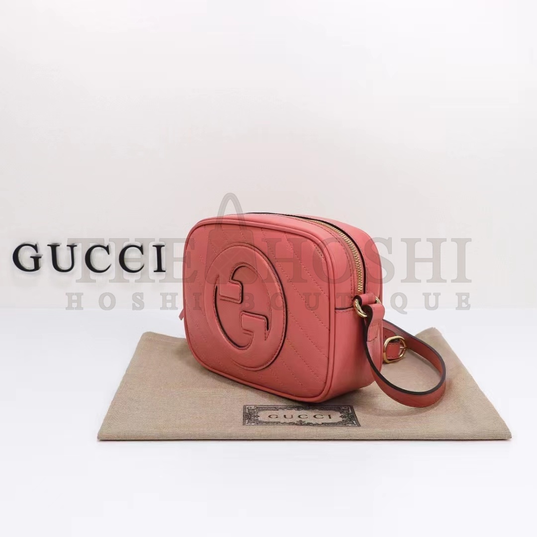 Gvc*1 Women GG Blondie Small Shoulder Bag Pink Leather Zipper Closure Master Quality