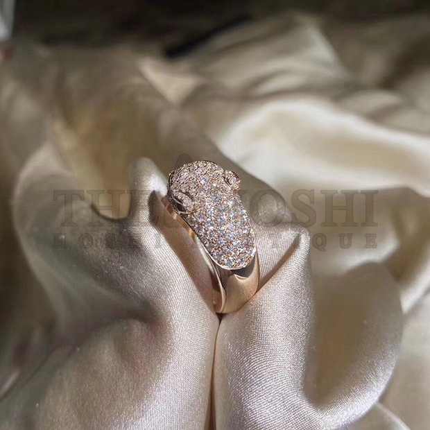 Ca*t1er Leopard Head Ring with D1am0nds, PANTHÈRE Ca*t1er RING Dupe Master Quality