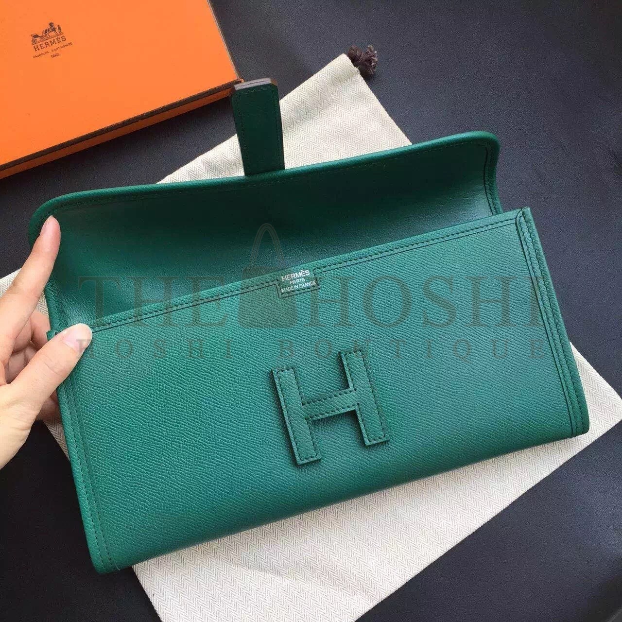 H**me5 Malachite Epsom Jige Elan 29 Clutch Bag Master Quality