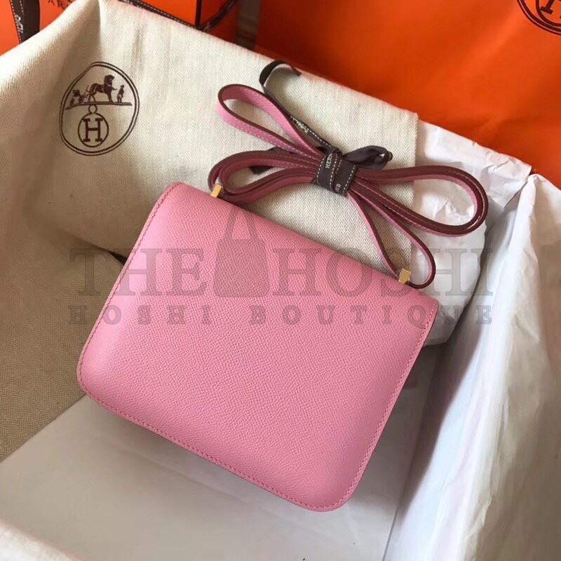 H**me5 Mini Constance 18cm Pink Epsom Bag Master Quality