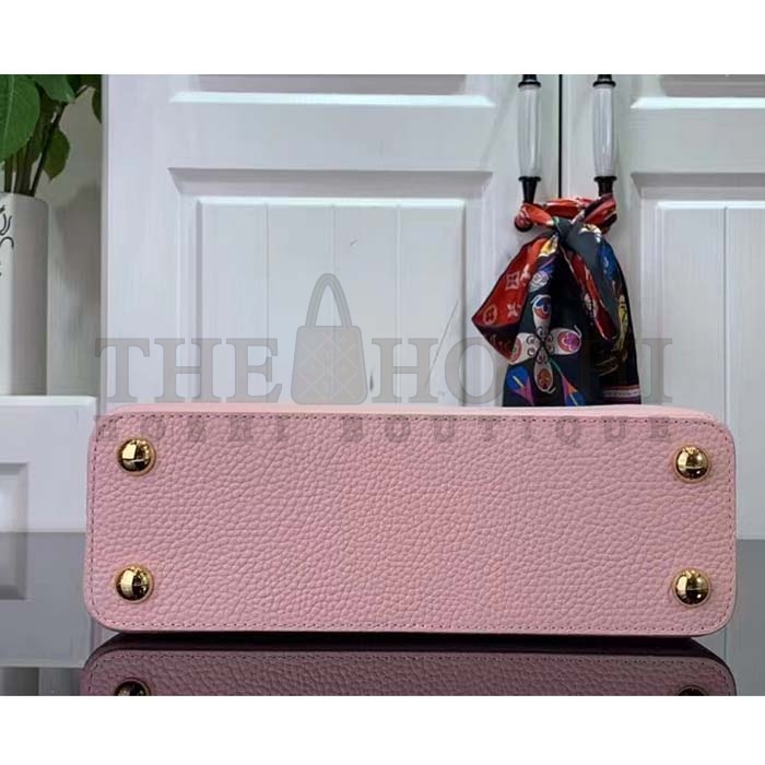 L0vis Vvtt0n LV Women Capucines BB Handbag Jasmine Pink Taurillon Leather Master Quality