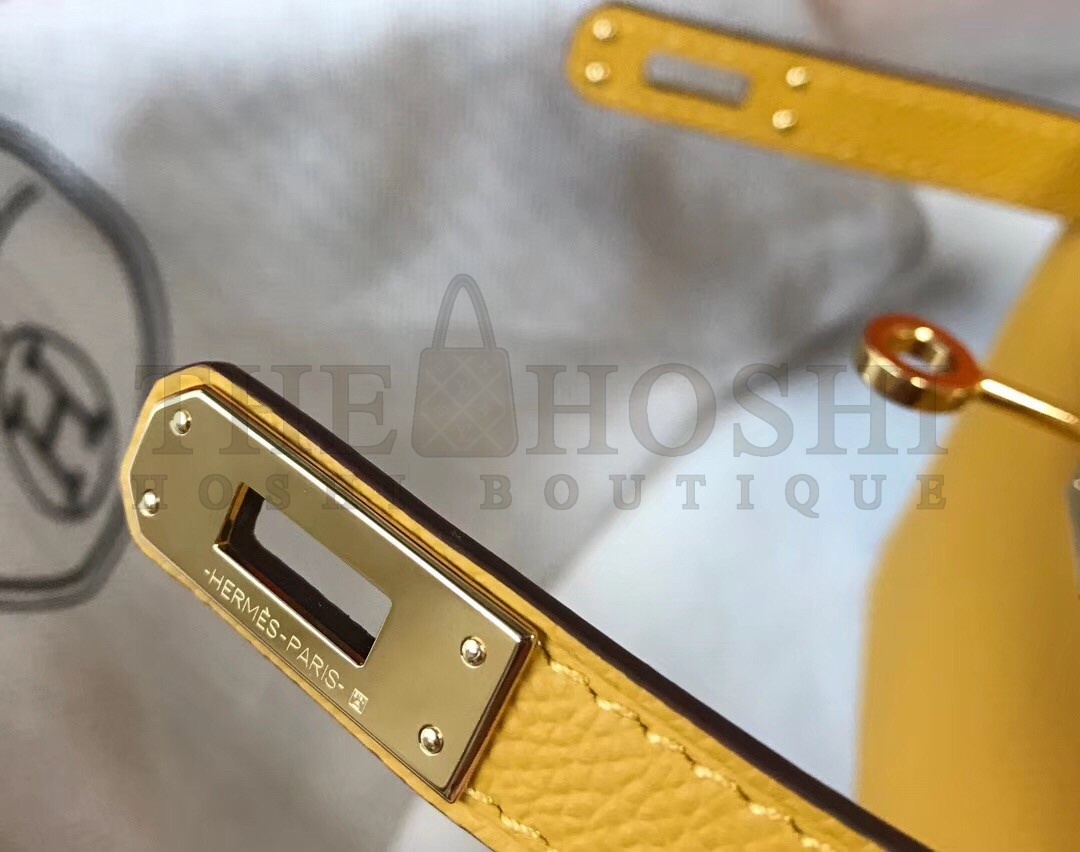 H**me5 Kelly Mini II Bag In Yellow Epsom Leather Master Quality