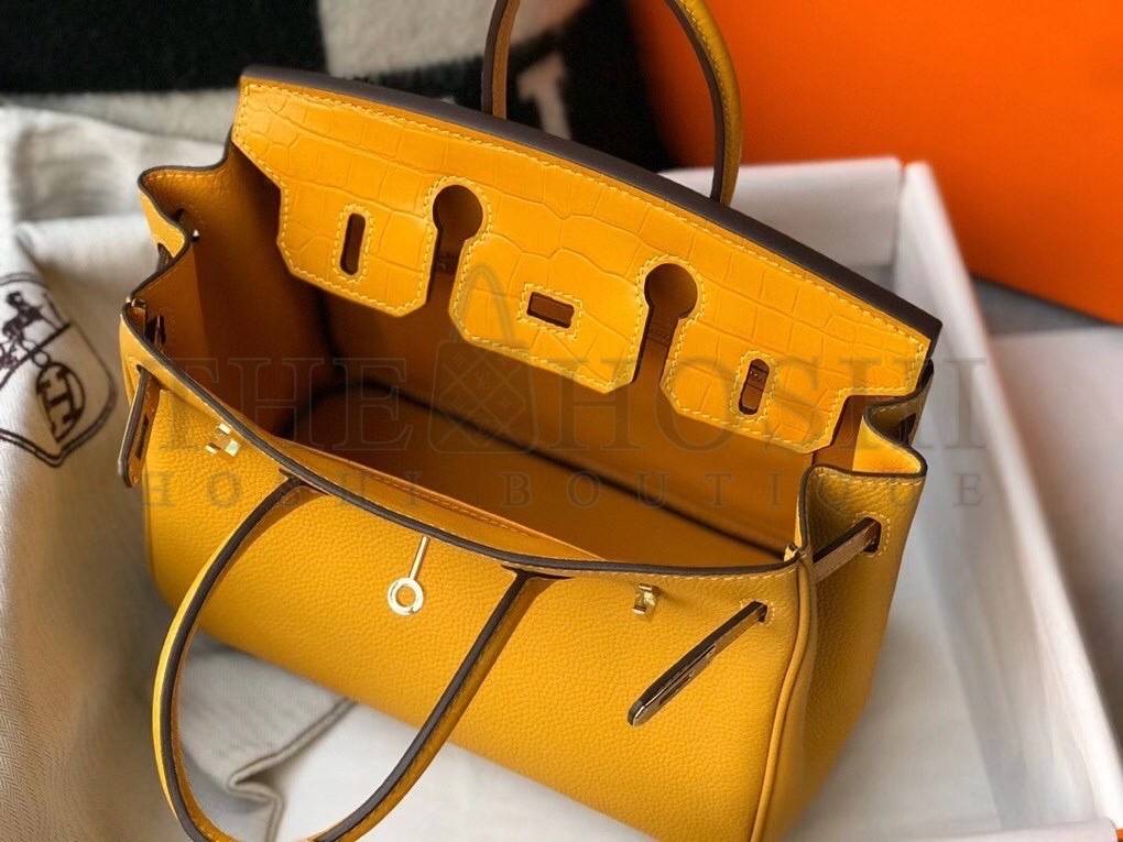 H**me5 Touch Birkin 25cm Limited Edition Yellow Bag Master Quality
