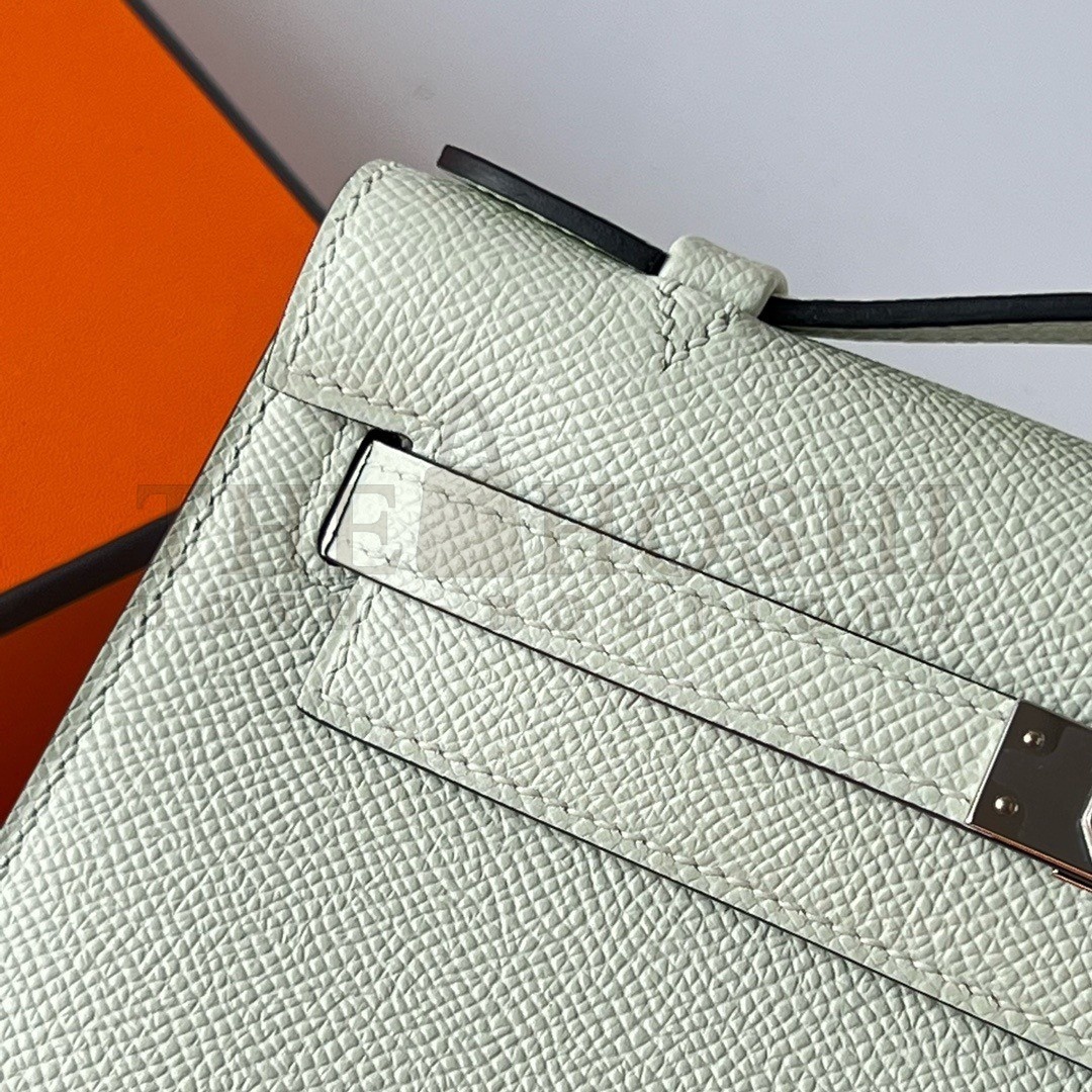 H**me5 Kelly Pochette Handmade Bag In Vert Fizz Epsom Calfskin Master Quality