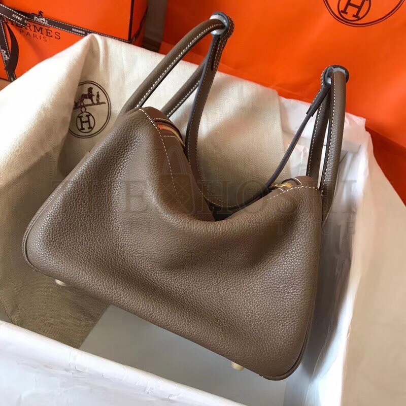 H**me5 Taupe Lindy 26cm Clemence Handmade Bag Master Quality