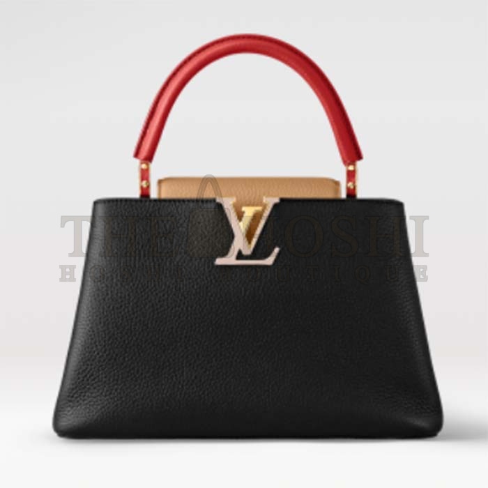 L0vis Vvtt0n LV Women Capucines MM Handbag Black Beige Red Taurillon Leather Master Quality