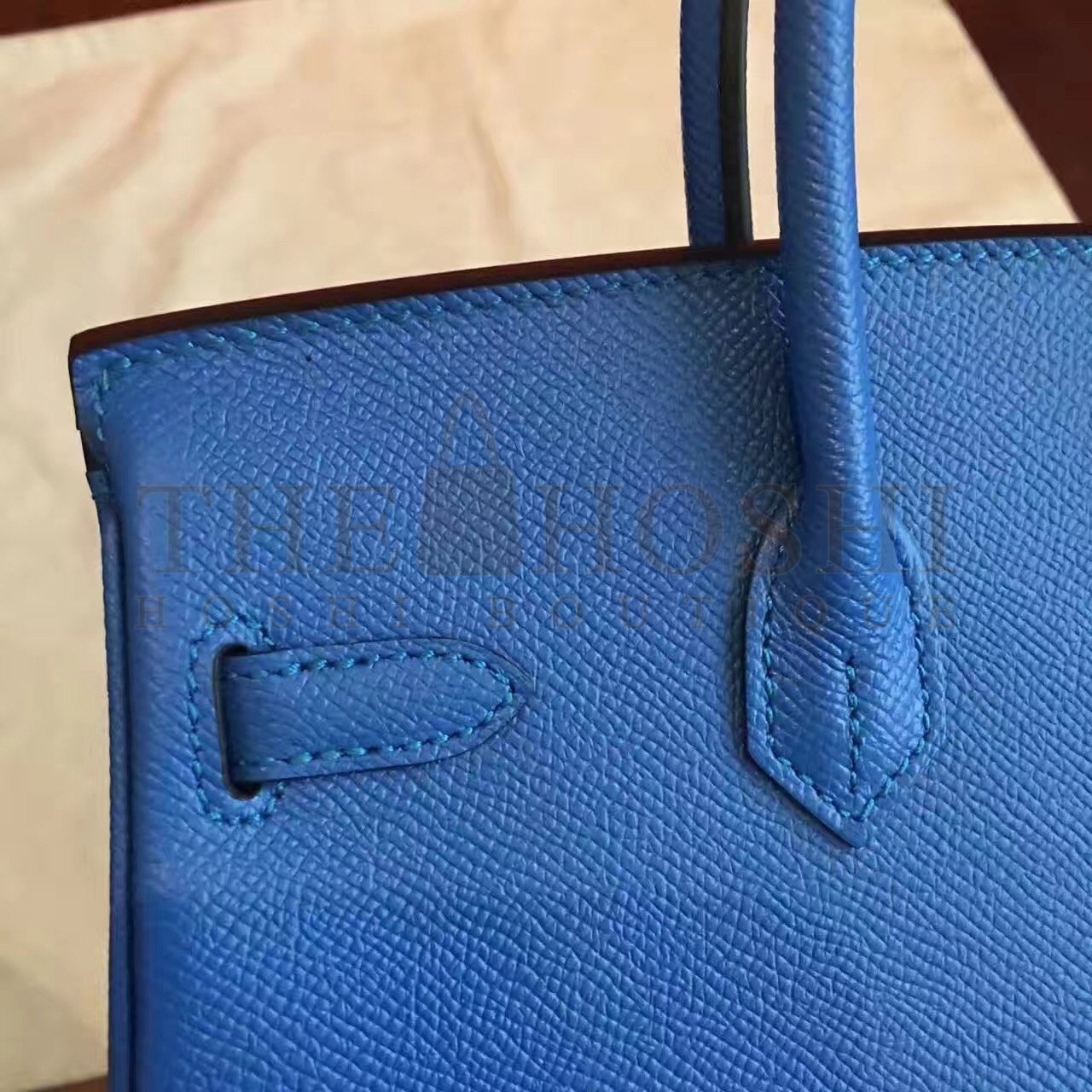 H**me5 Blue Birkin 25cm Epsom Handmade Bag Master Quality