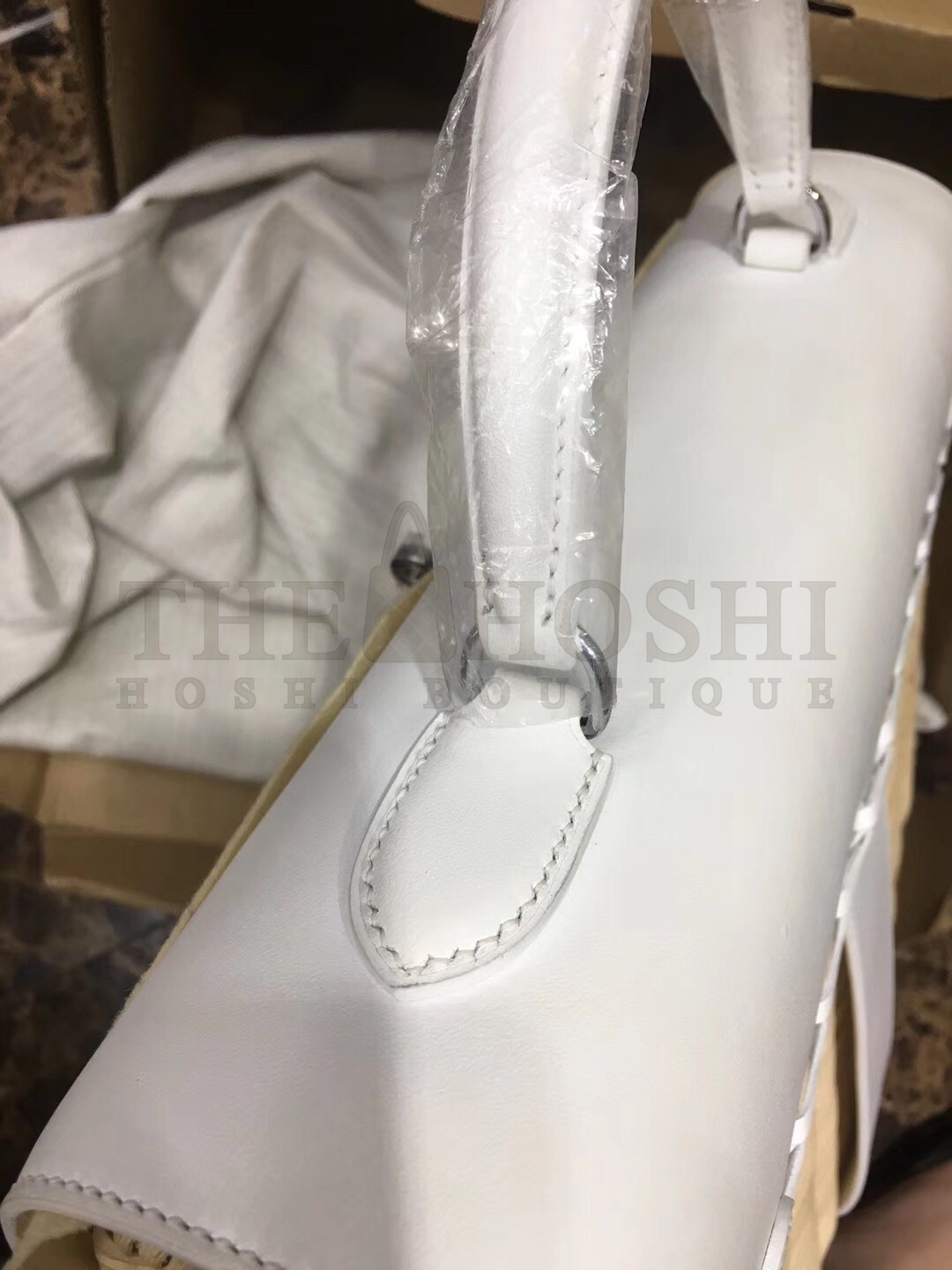 H**me5 White Picnic Kelly 35cm Wicker Bag Master Quality