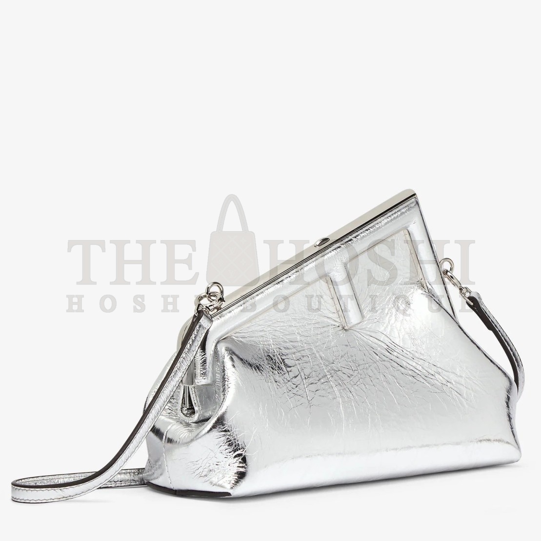 F**di First Small Bag In Silver Laminated Leather Master Quality