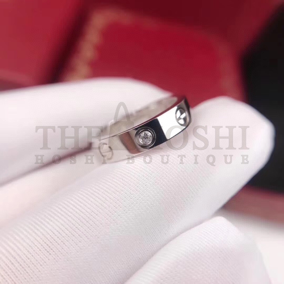 Ca*t1er Love Ring replica, One D1am0nd & White Gold Master Quality