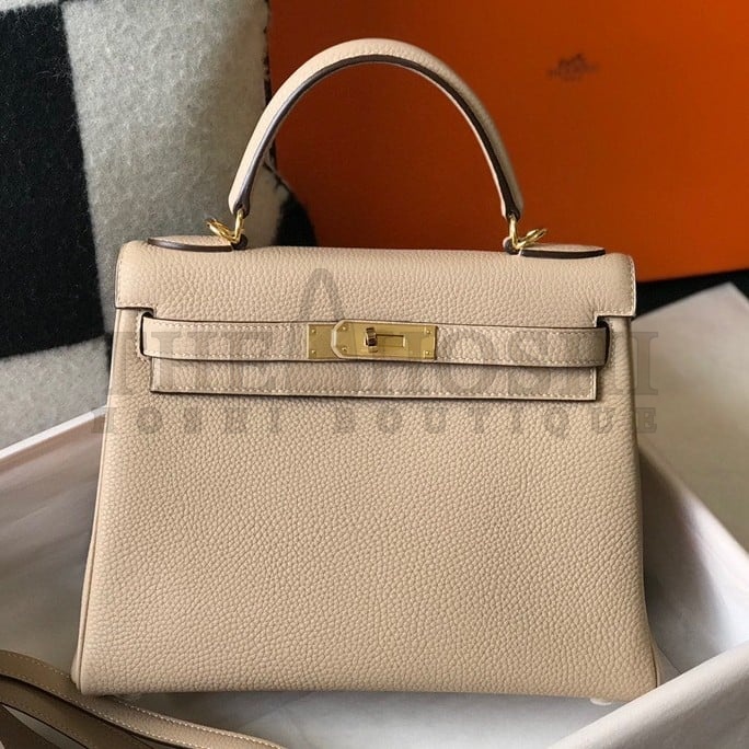 H**me5 Kelly 32cm Retourne Bag in Trench Clemence Leather GHW Master Quality