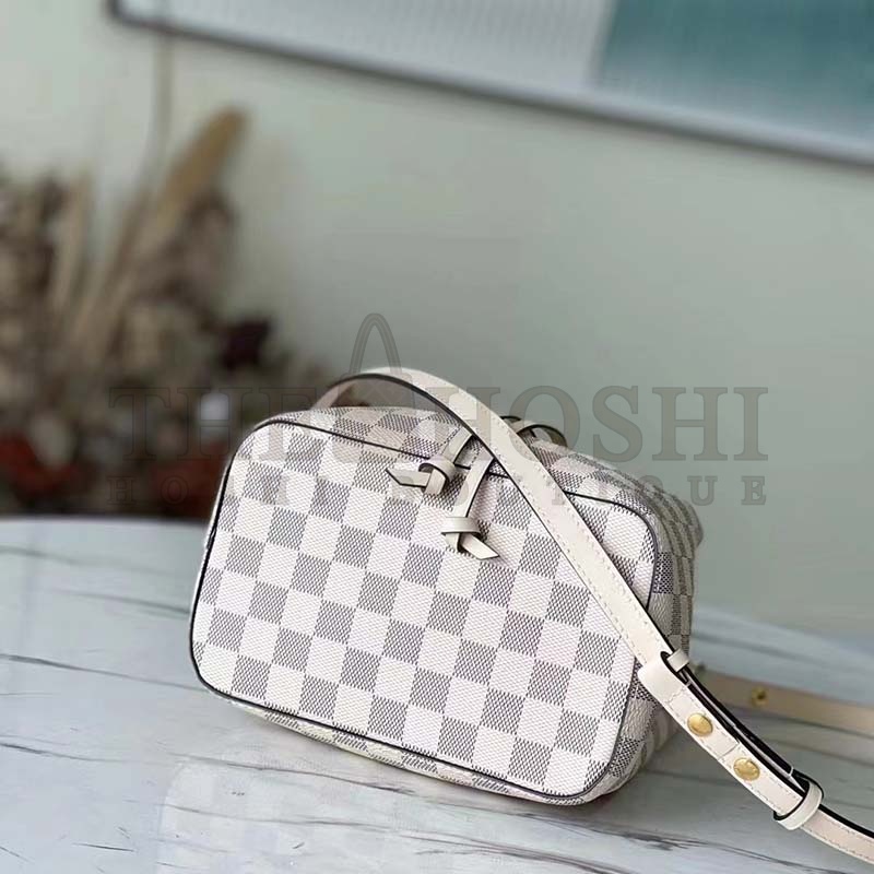 L0vis Vvtt0n LV Women NéoNoé BB Bucket Bag Damier Azur Coated Canvas Master Quality