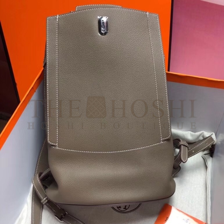 H**me5 GR24 Backpack In Taupe Everycolor Calfskin Master Quality