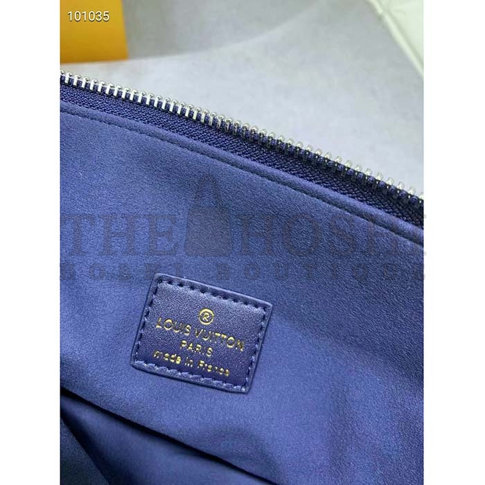 L0vis Vvtt0n LV Women Coussin PM Handbag Marine Blue Monogram Embossed Puffy Lambskin Calfskin Leather Master Quality