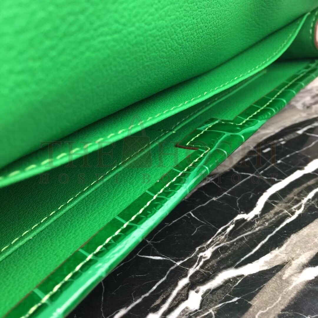 H**me5 Jige Elan 29 Clutch In Bambou Crocodile Leather Master Quality