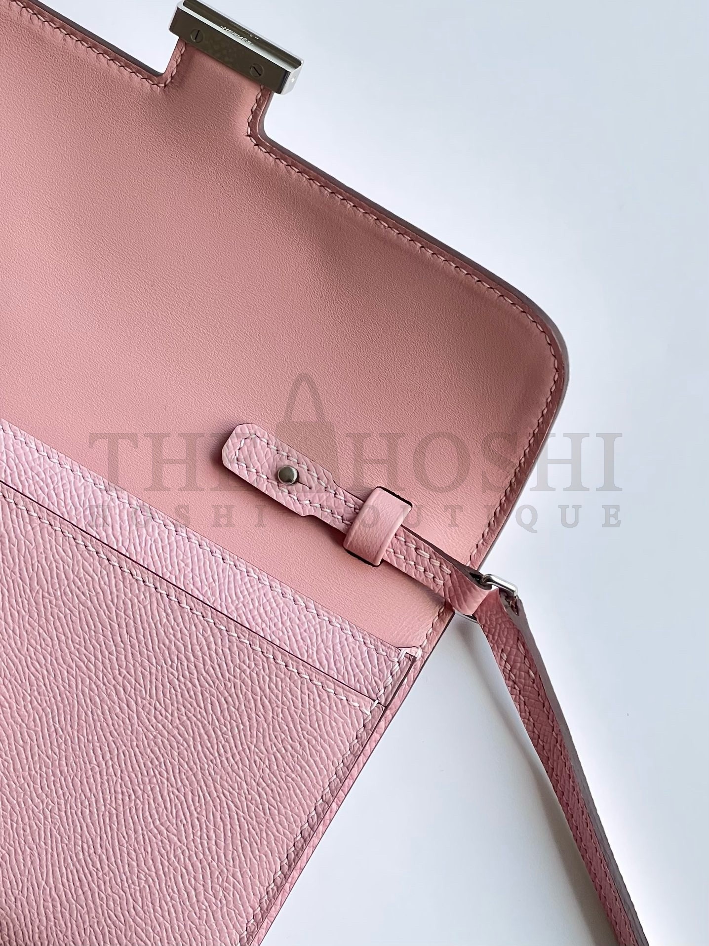 H**me5 Constance To Go Wallet in Pink Epsom Calfskin Master Quality