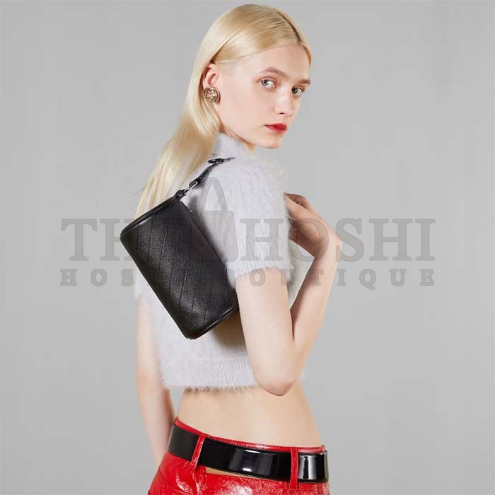 Gvc*1 Women GG Blondie Mini Shoulder Bag Round Interlocking G Black Leather Master Quality