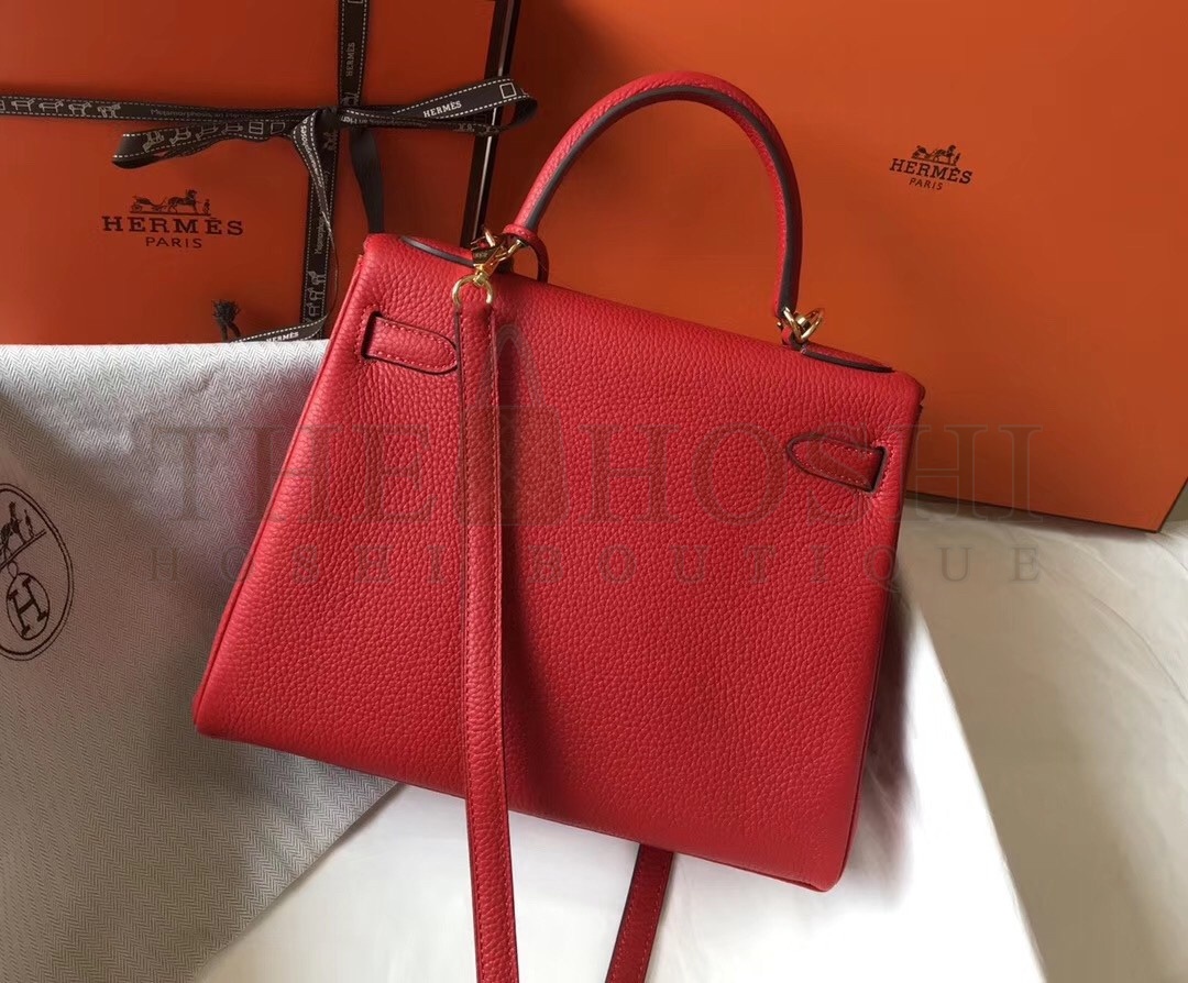 H**me5 Red Clemence Kelly 32cm Retourne Bag Master Quality