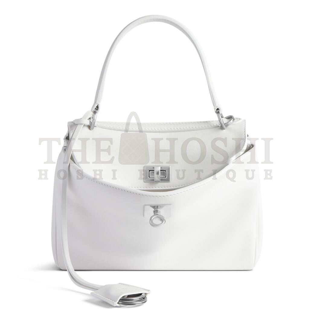 Ba1en*iaga Rodeo Mini Bag in White Calfskin Master Quality