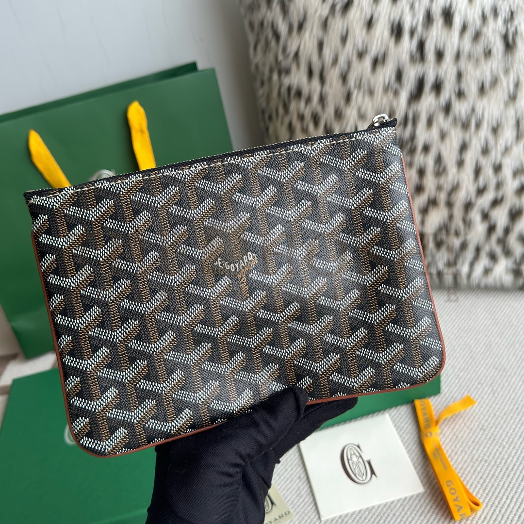 G09ard Senat Pouch – Classic Canvas Clutch with Leather Trim Master Quality