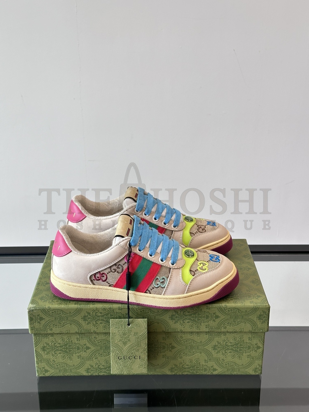 Gvc*1 Screener Sneakers – Multicolor Retro GG Canvas, Unisex Vintage Style, Size 35–40 Master Quality