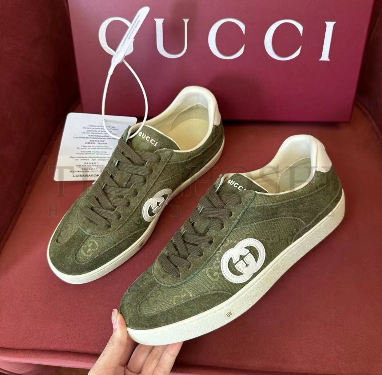 Gvc*1 2025 Suede Leather Sneakers Green TPU Sole Shearling Lining 39–46 Master Quality