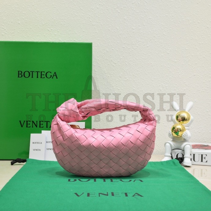 B0tt*ga Ven*ta Mini BV Jodie Bag In Pink Woven Leather Master Quality