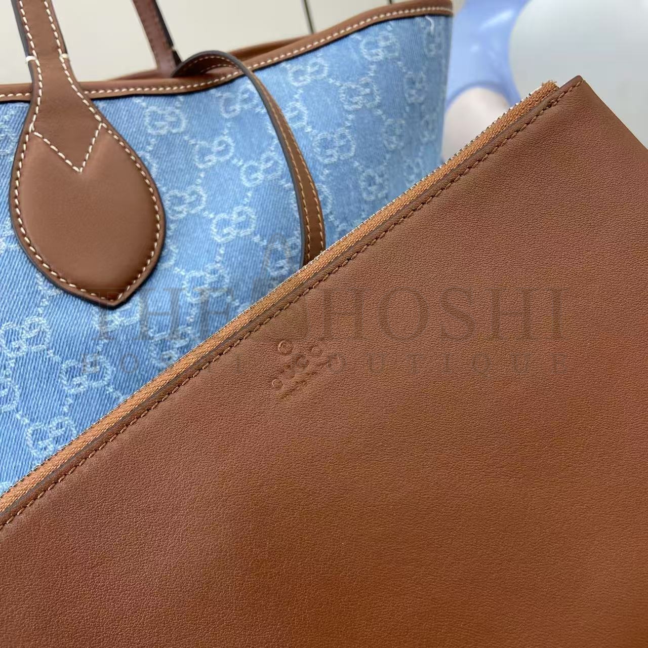 Gvc*1 GG Totissima Denim Tote Bag 30.5x28x27cm Master Quality
