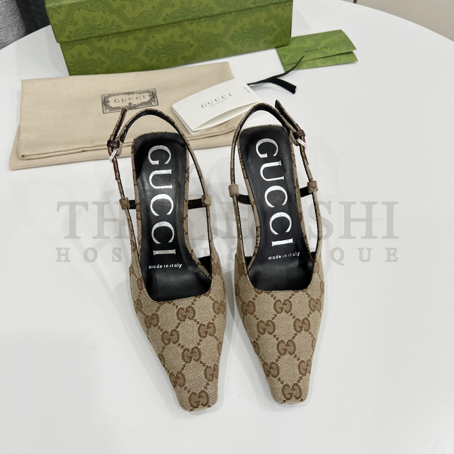 Gvc*1  Gvc*1 2022 Spring GG Canvas Leather Pumps 7.5cm Heels Master Quality