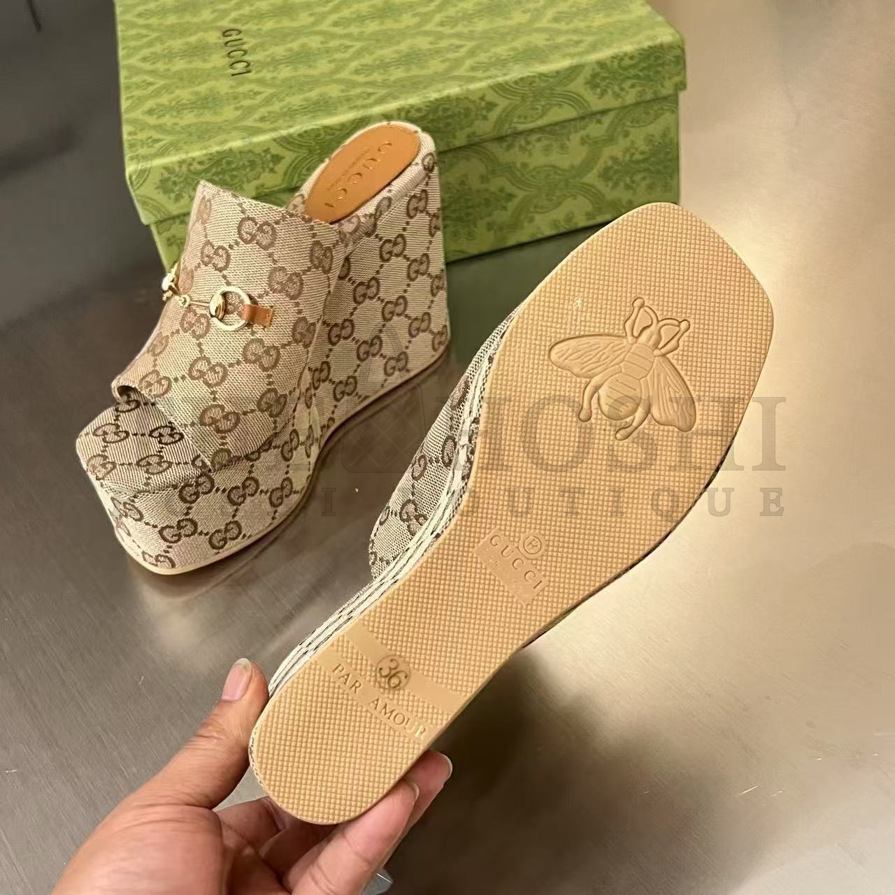 Gvc*1 GG Spring Summer 25 Platform Slide Sandals 35-41 Master Quality