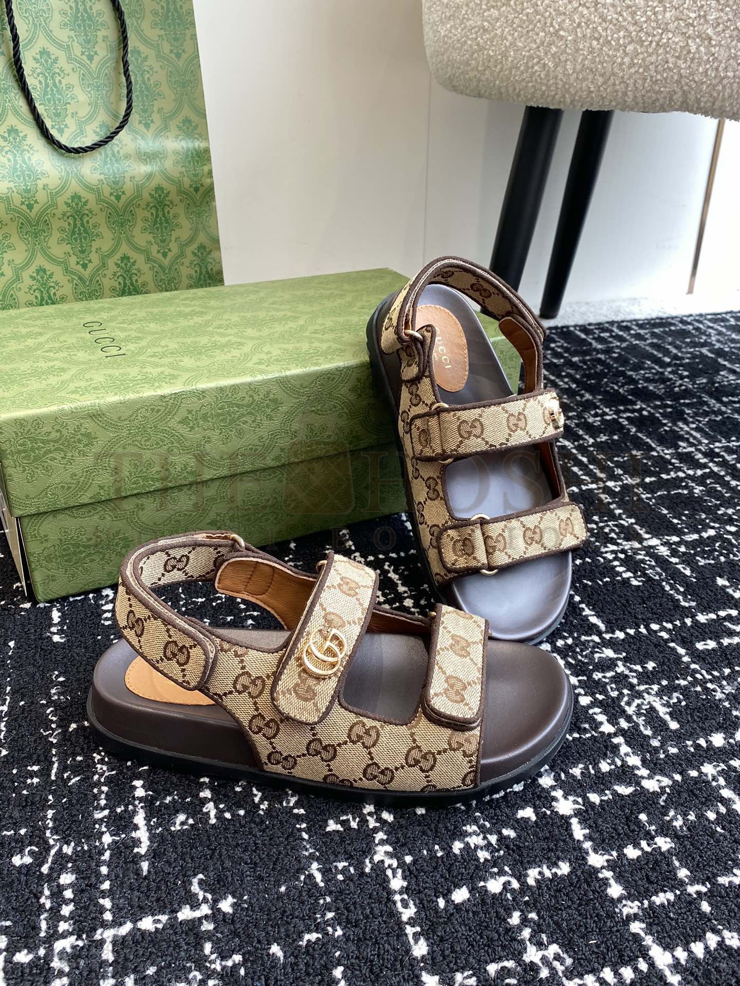 Gvc*1 GG Rhombus Platform Sandals Slides 24SS Collection 2.5cm Sole 35-46 Master Quality