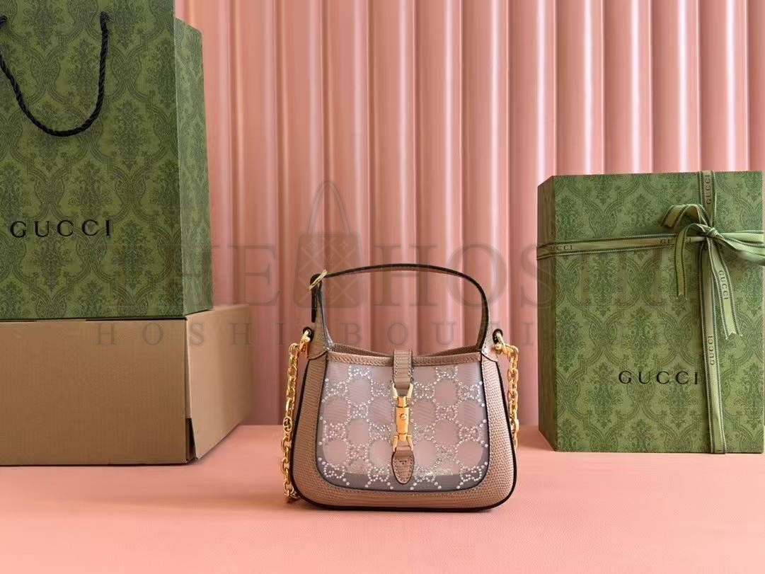 Gvc*1 Jackie 1961 Aria Series Shimmer Crocodile-Embossed Suede Shoulder Bag Size 19x13x3cm Master Quality