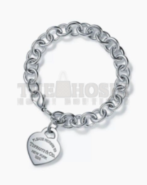 T*f*ny & Co. Lovestuck Heart Tag Bracelet  Medium Size Master Quality