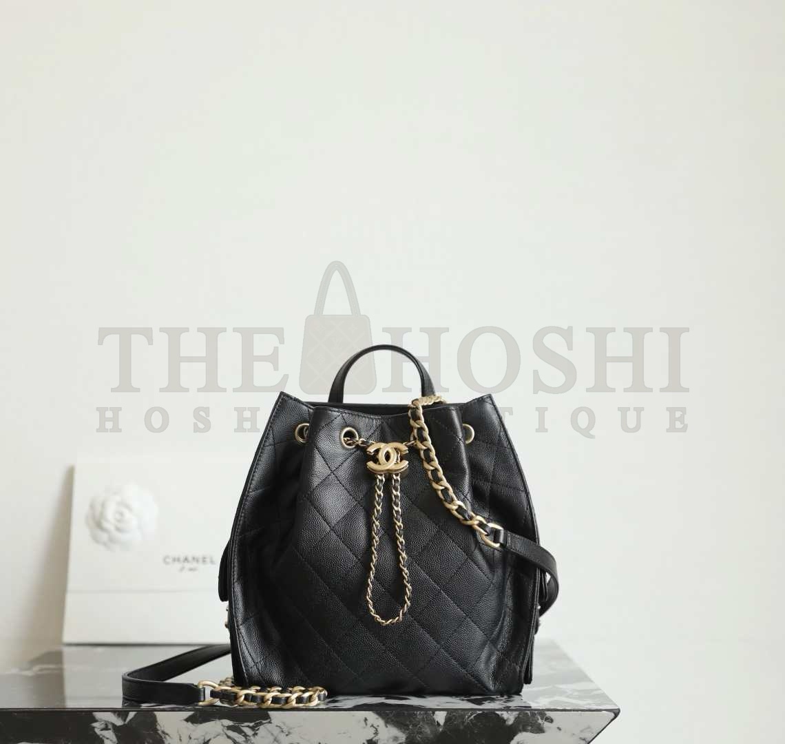 Ch**el 25B Drawstring Backpack – Lambskin Quilted Leather Double Shoulder Bag Size 23*14*23cm Master Quality