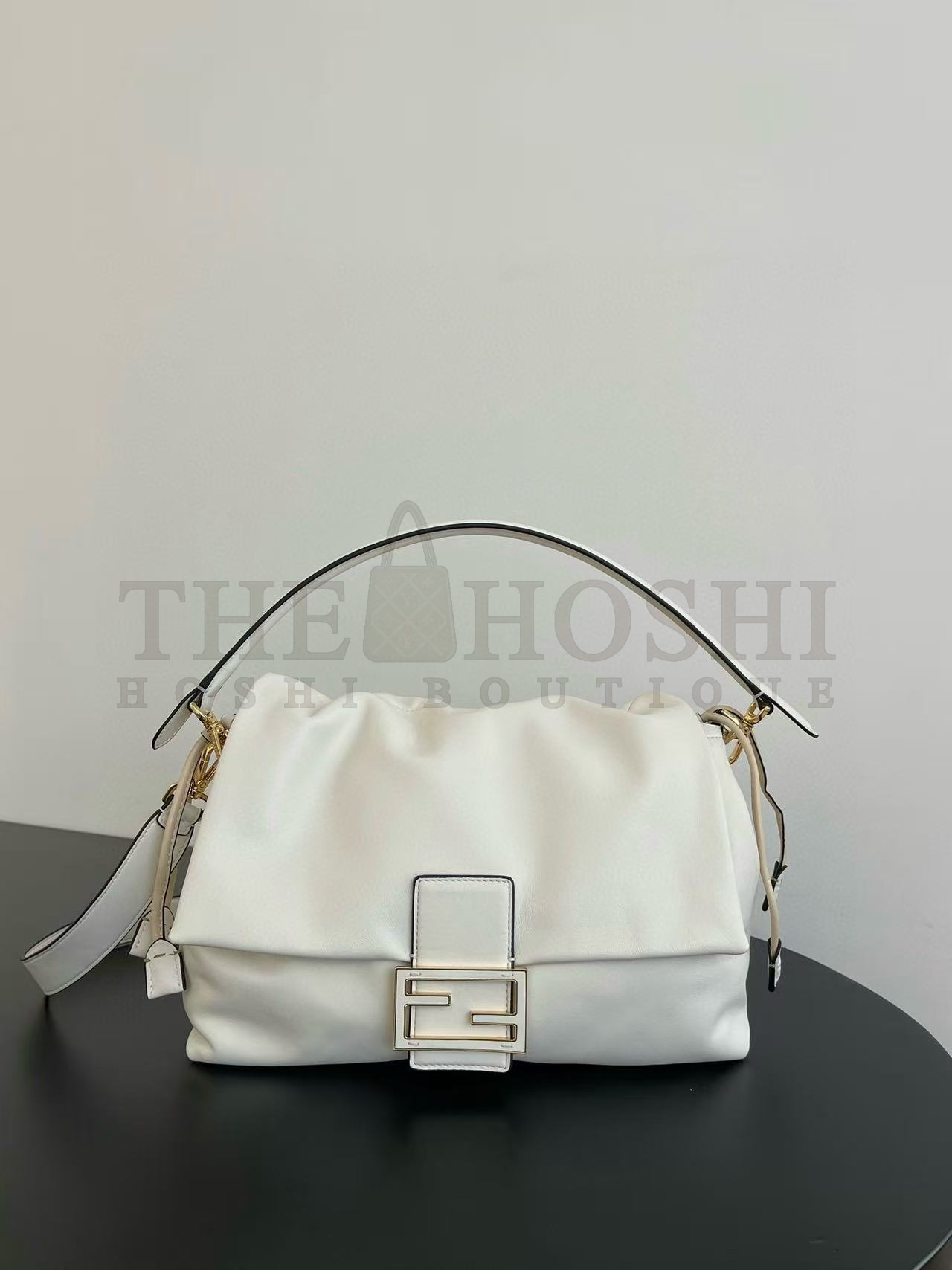 F**di FF Mamma Baguette Leather Shoulder Bag Withe 16*10*13cm/26.5*8.5*18cm/31.5x12x22cm Master Quality