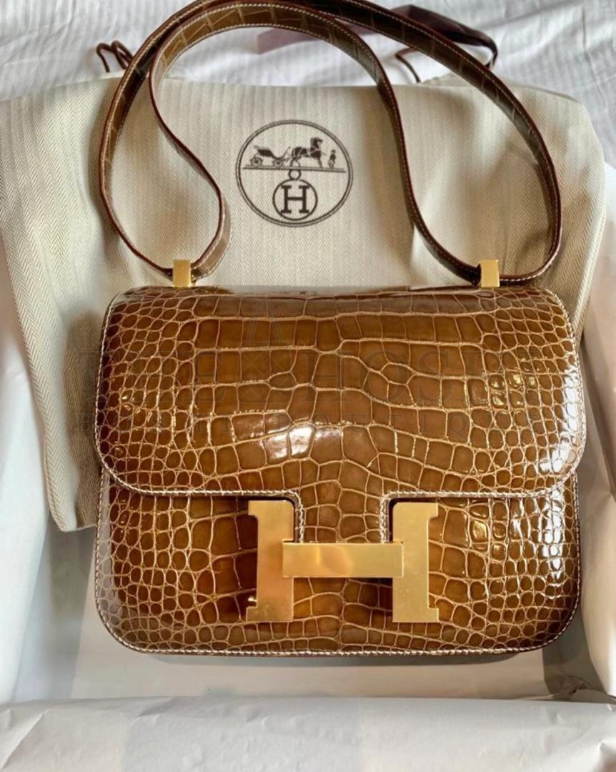 H**me5  Constance 18cm Crocodile Bag Crocodile-embossed pattern Master Quality