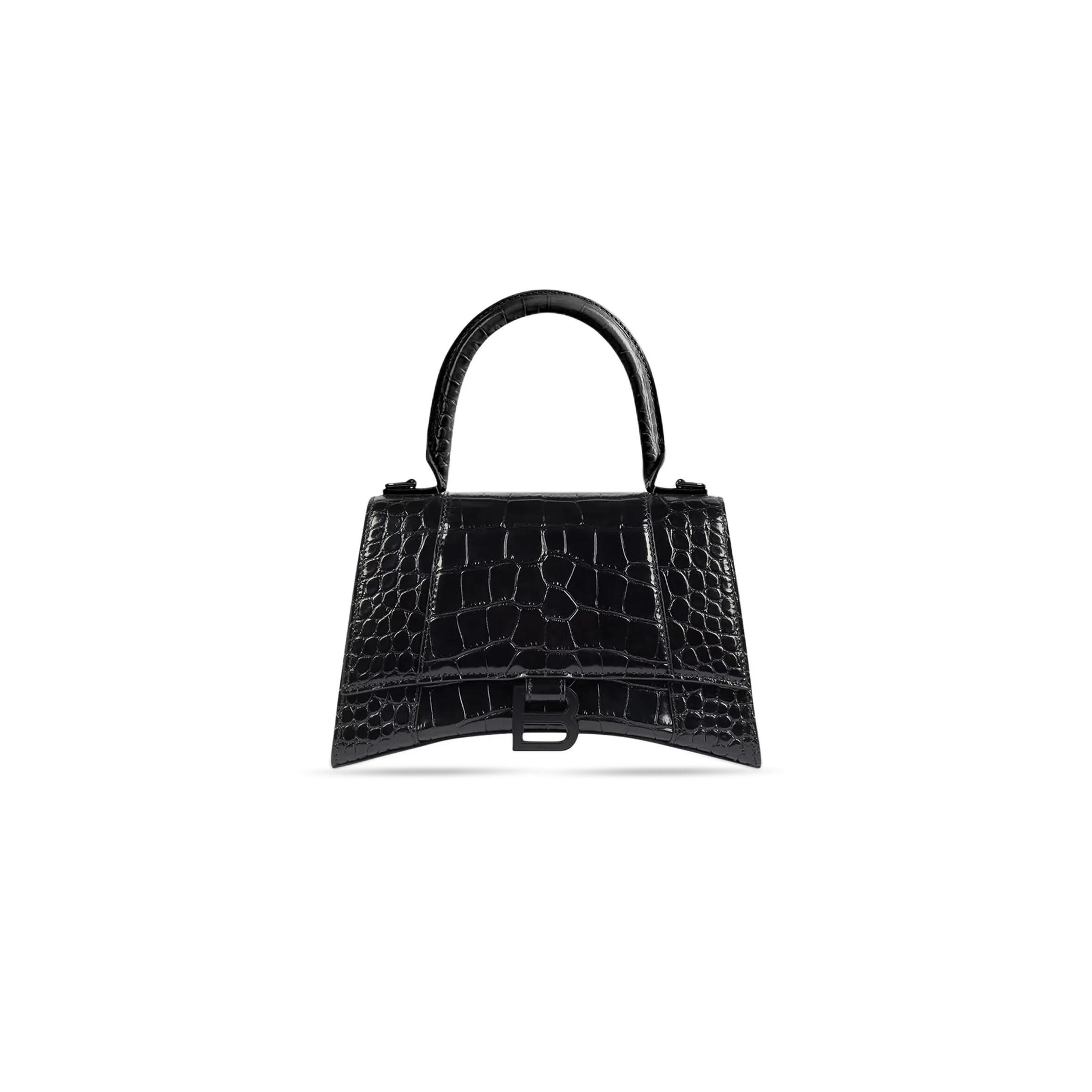 Ba1en*iaga WOMEN'S HOURGLASS HANDBAG XS IN BLACK 5928331LR671000 (18.8*13*7.9cm) Master Quality