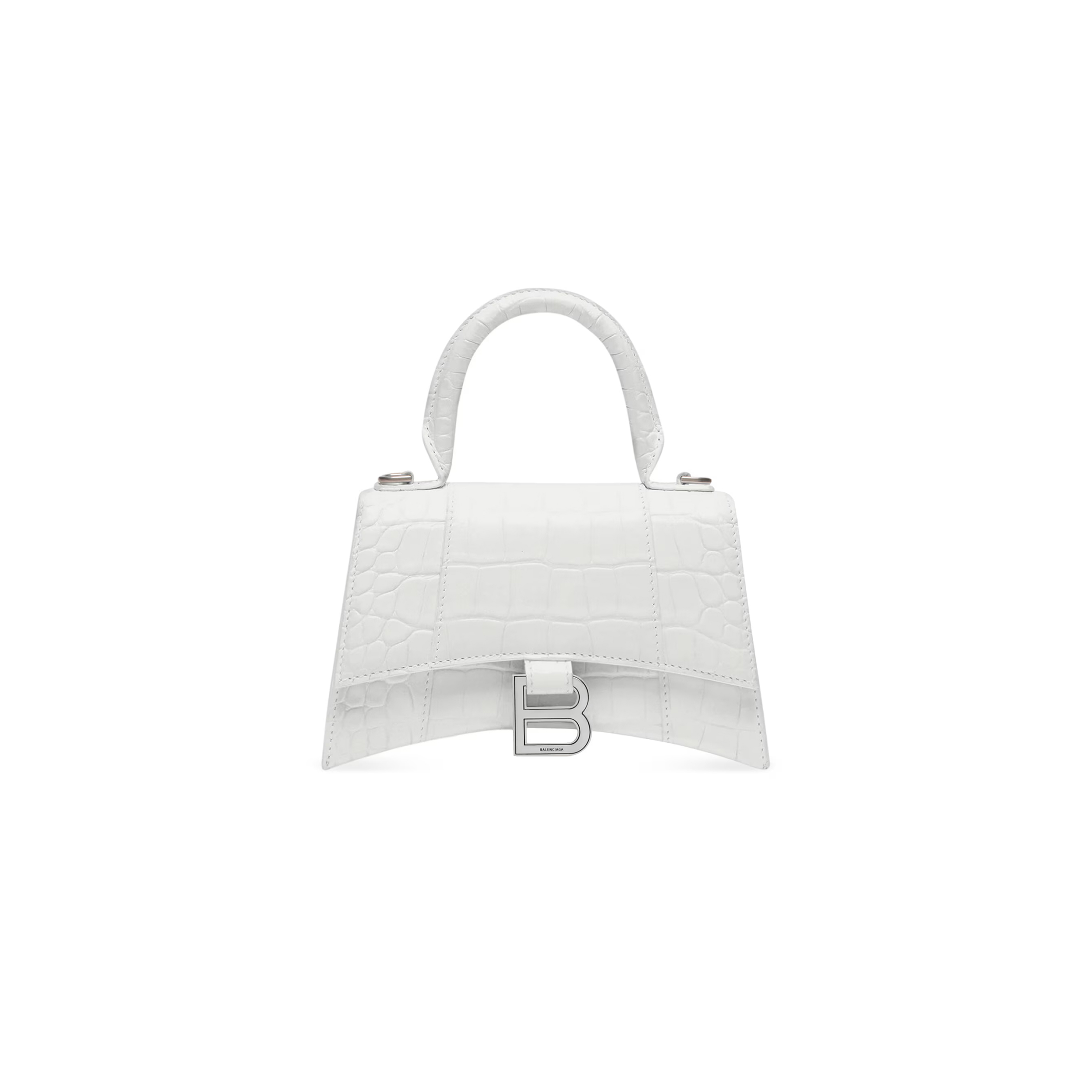 Ba1en*iaga WOMEN'S HOURGLASS HANDBAG XS IN WHITE 5928331LR6Y9016 (18.8*13*7.9cm) Master Quality