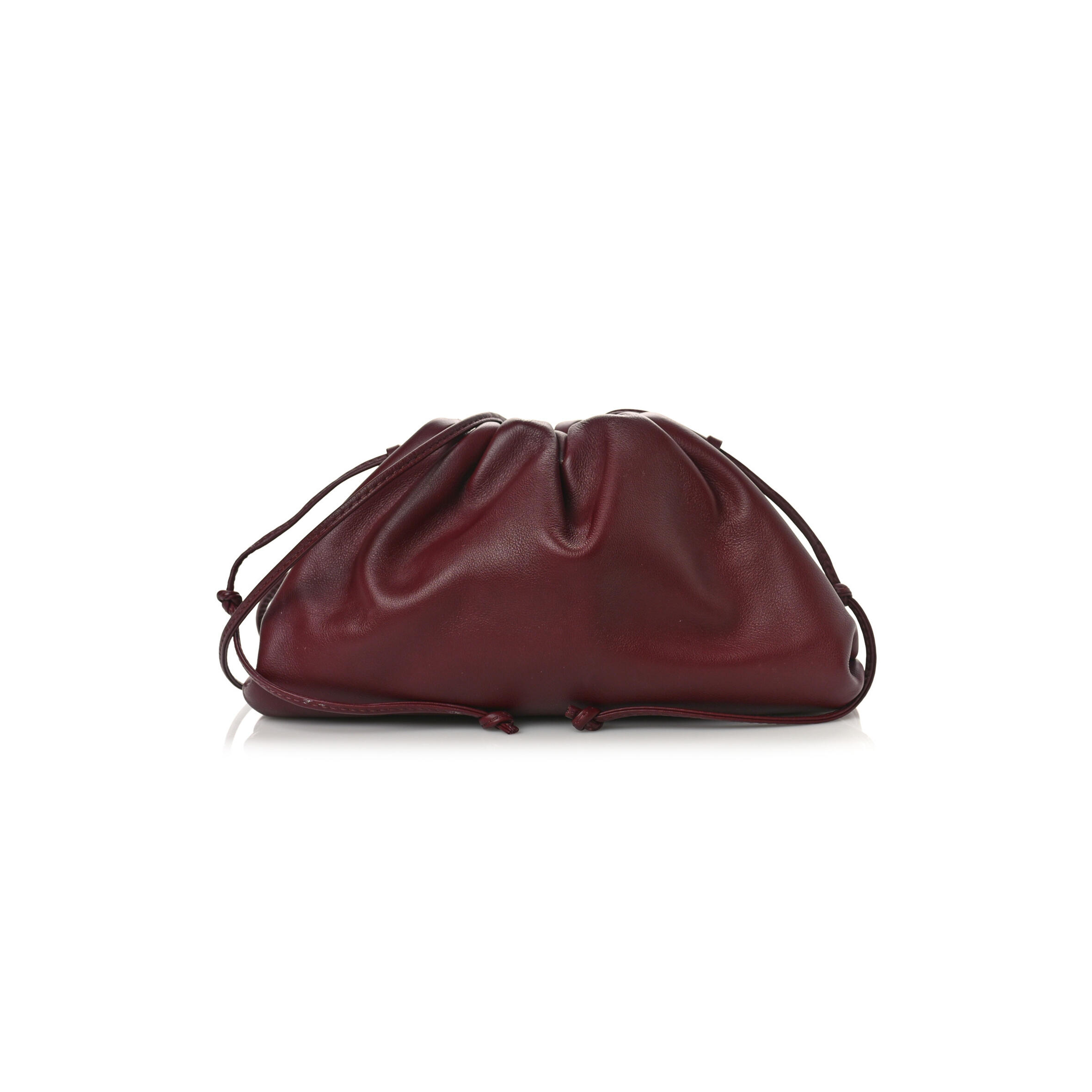 B0tt*ga Ven*ta BUTTER CALFSKIN THE MINI POUCH BORDEAUX (21*11*5cm） Master Quality