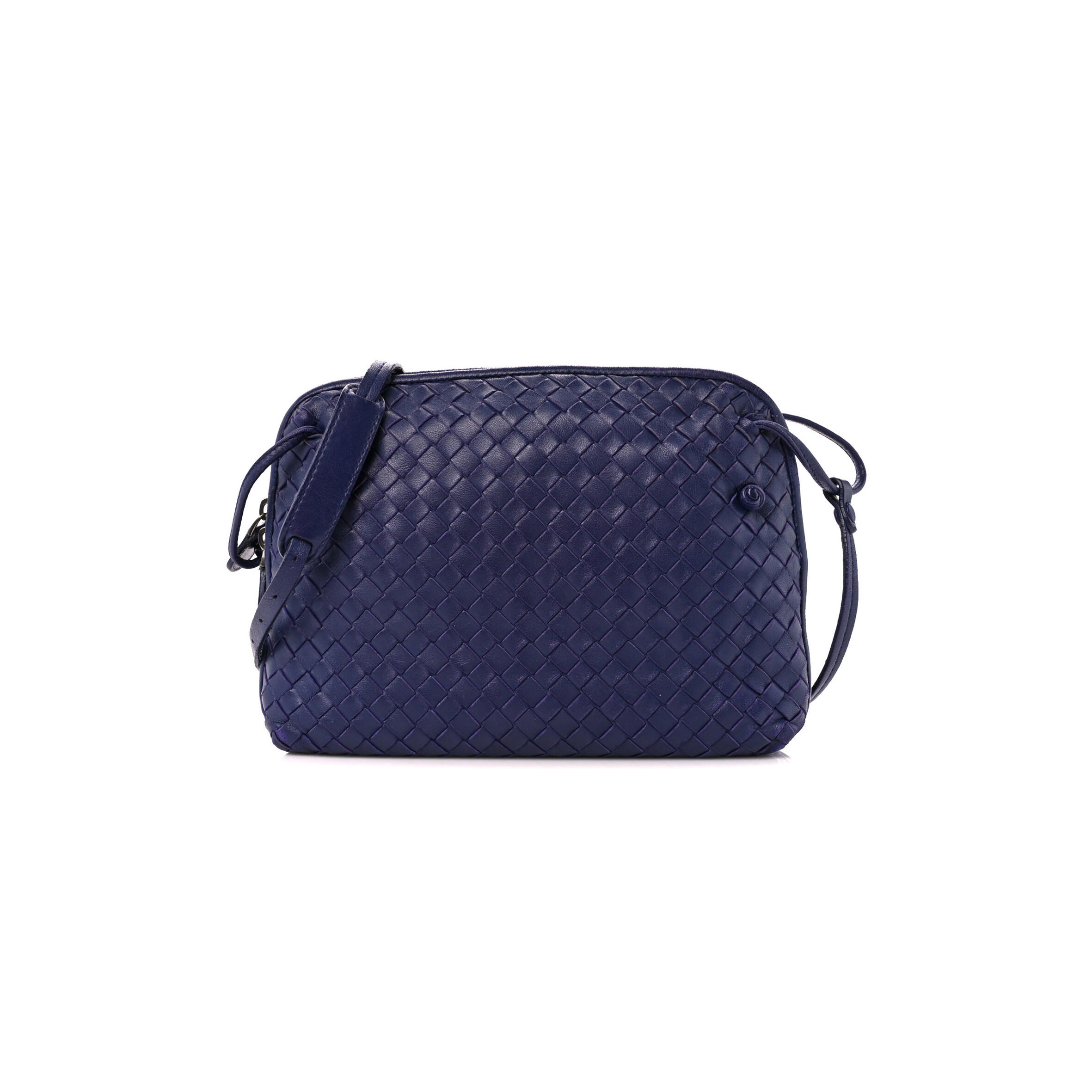 B0tt*ga Ven*ta NAPPA INTRECCIATO NODINI CROSSBODY MESSENGER PURPLE (23*19*5cm) Master Quality