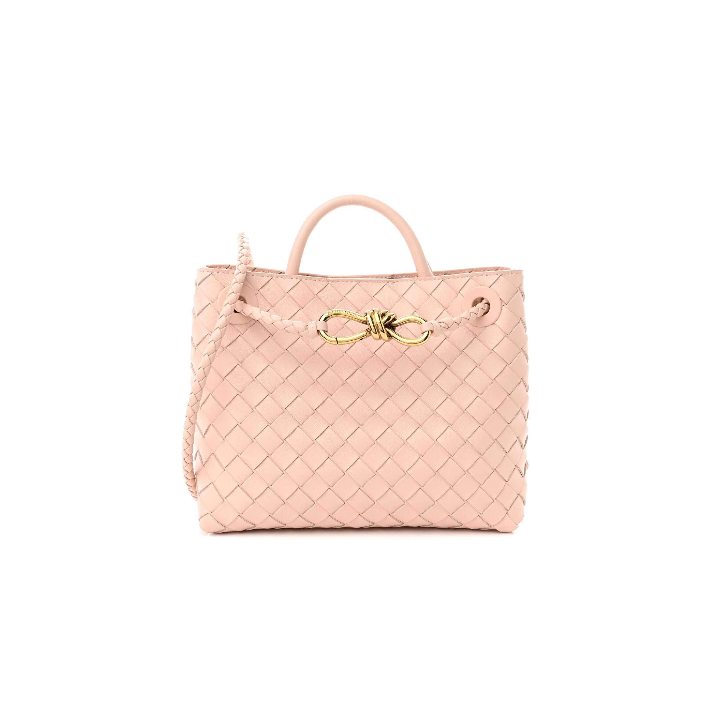 B0tt*ga Ven*ta NAPPA INTRECCIATO SMALL ANDIAMO SHOULDER BAG LOTUS (25*20*10cm) Master Quality