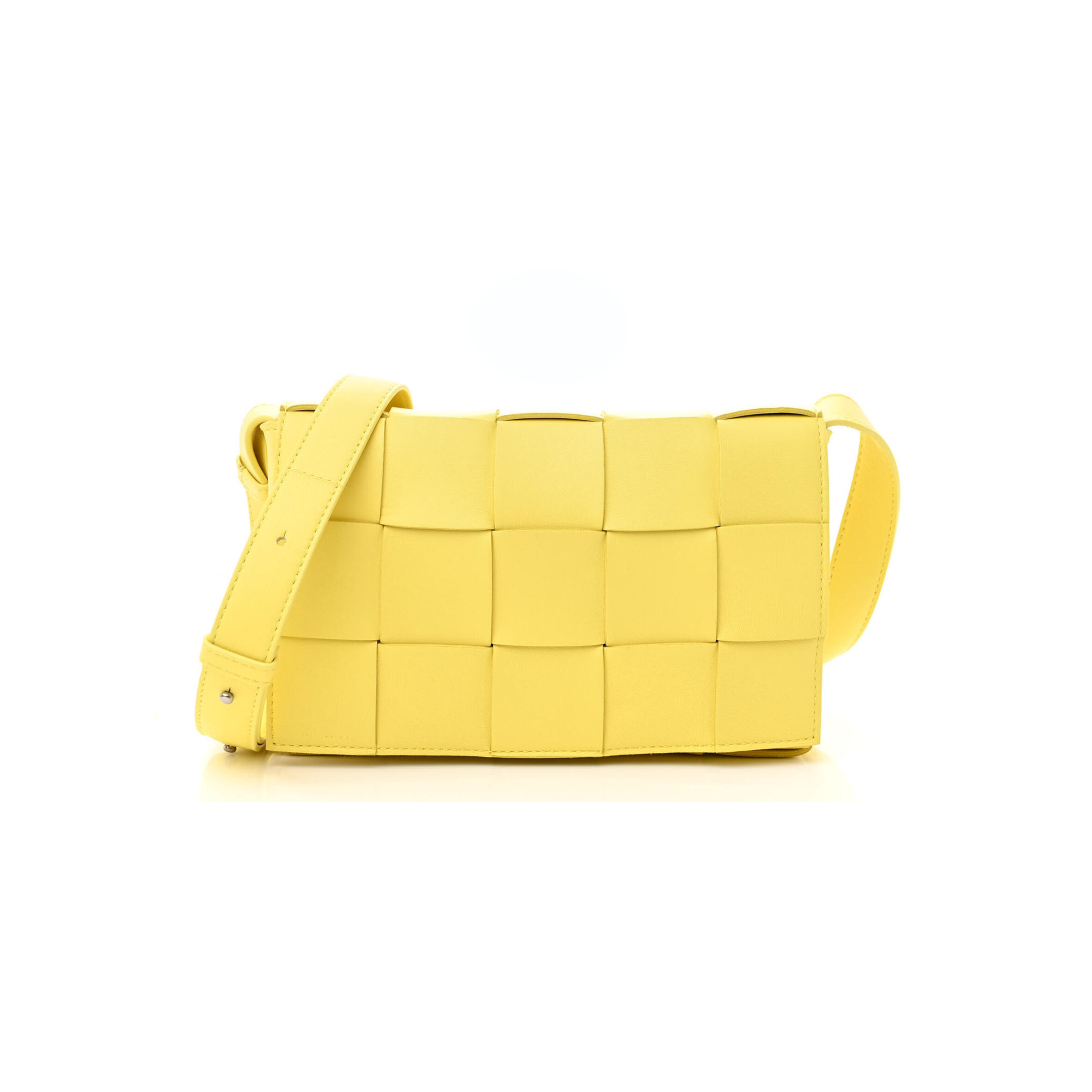 B0tt*ga Ven*ta NAPPA MAXI INTRECCIO CASSETTE BAG LEMONADE (23*15*5.5cm) Master Quality