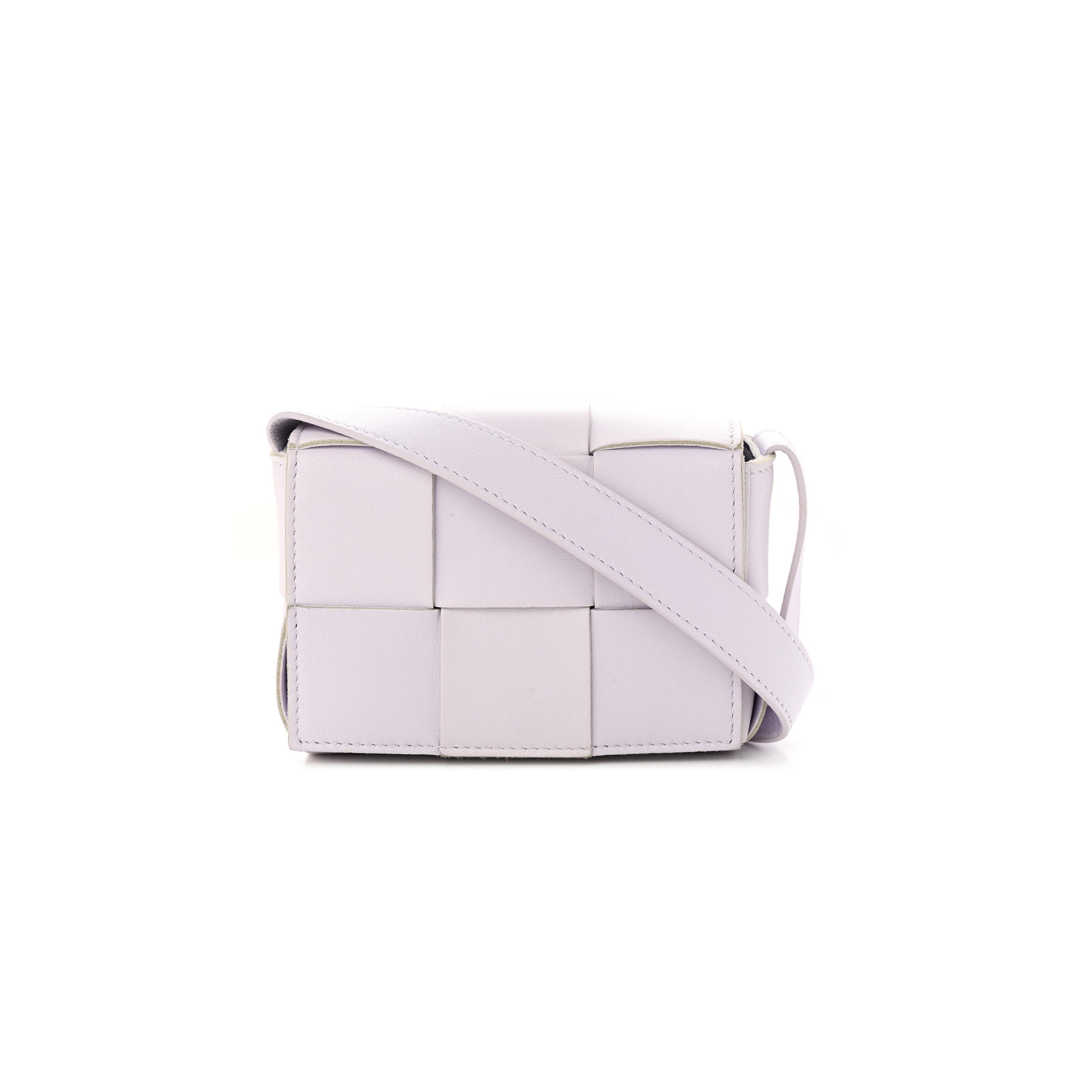 B0tt*ga Ven*ta LAMBSKIN MAXI INTRECCIO CANDY CASSETTE CROSSBODY BAG MIRTH WASHED  (12*9*4cm) Master Quality