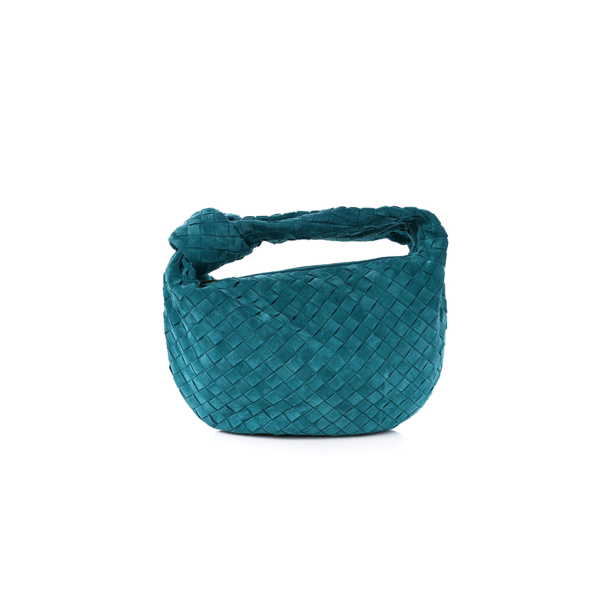 B0tt*ga Ven*ta SUEDE INTRECCIATO TEEN JODIE HOBO PETROLEUM BLUE (36*20*13cm) Master Quality