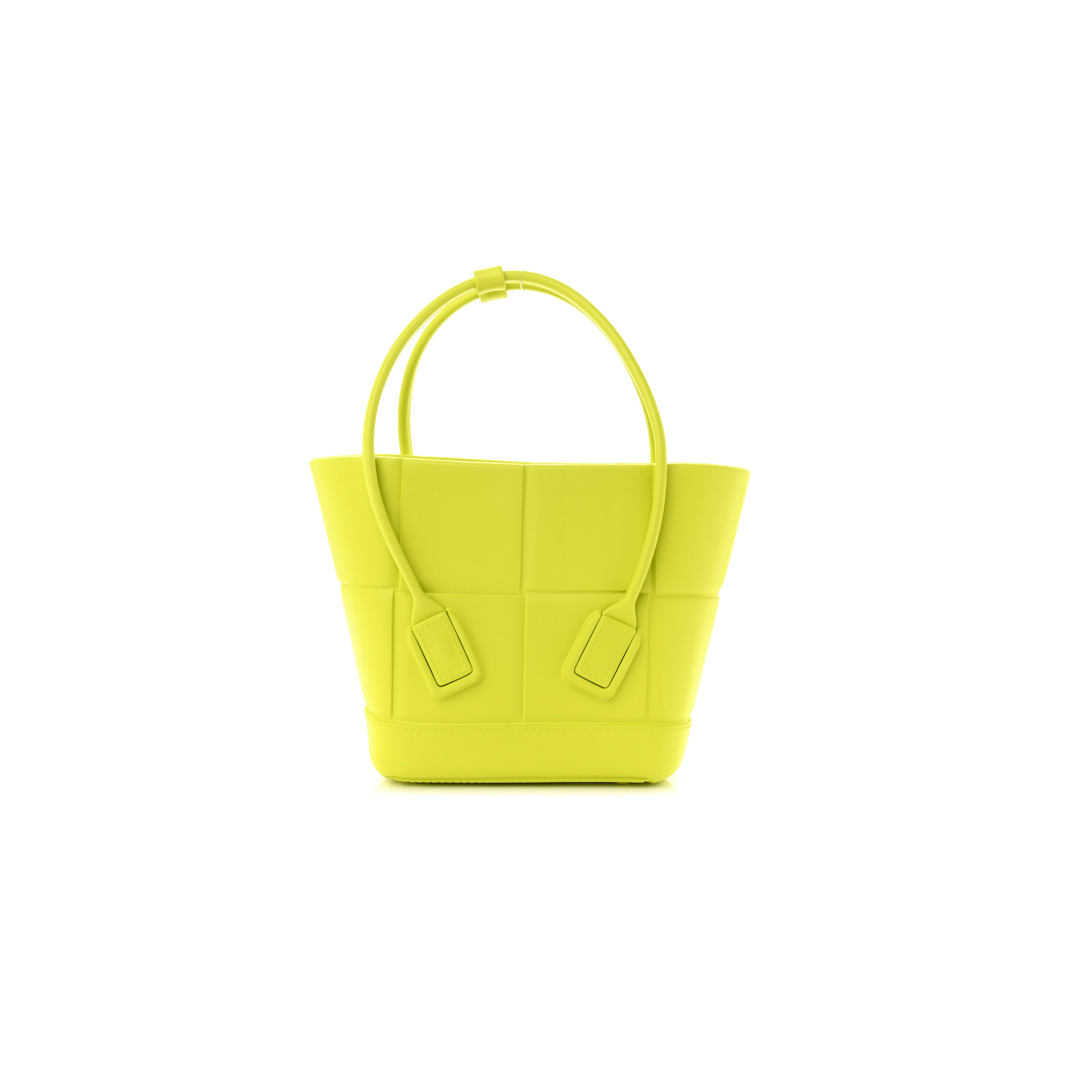 B0tt*ga Ven*ta RUBBER MAXI INTRECCIATO MINI ARCO KIWI GREEN  (21*18*8cm) Master Quality