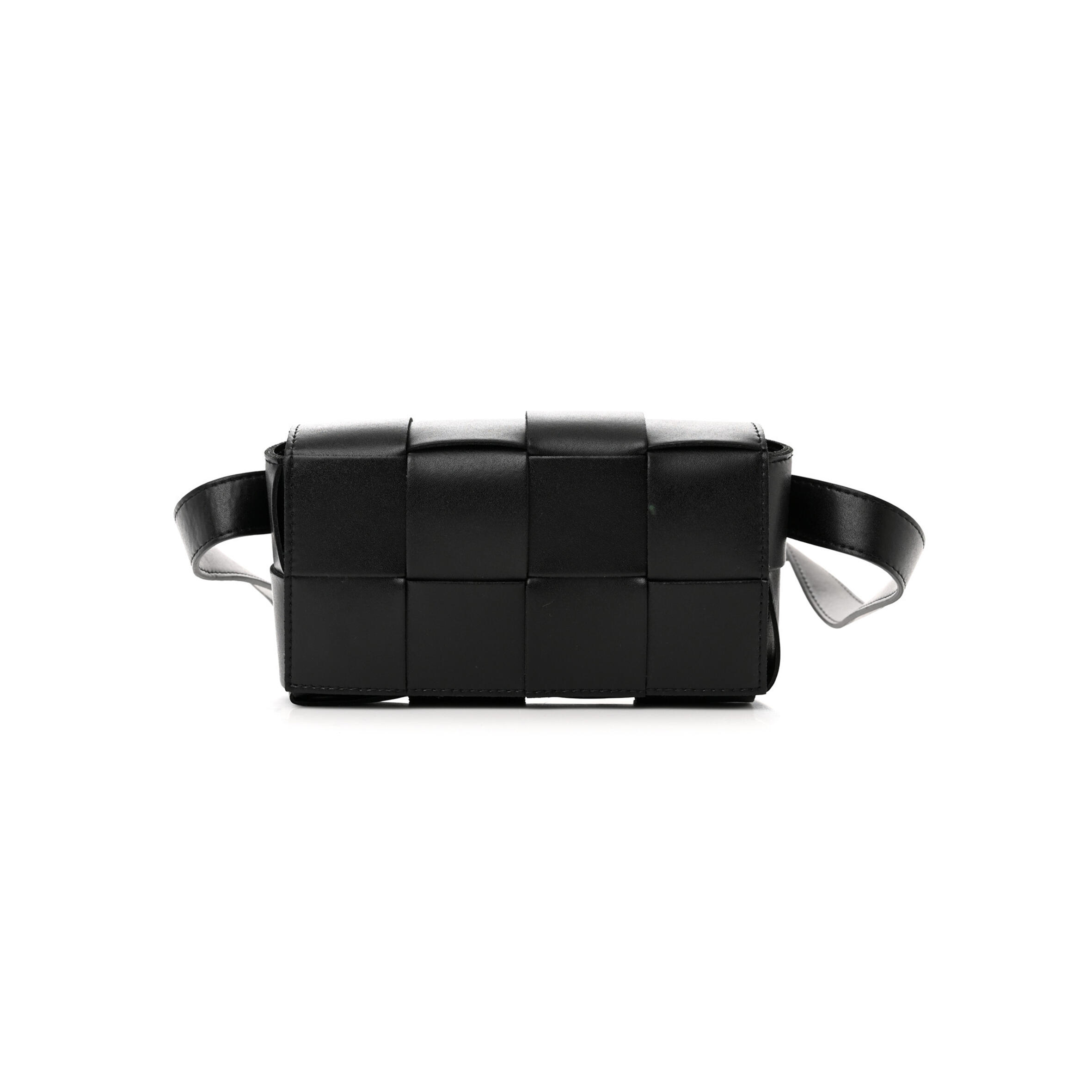 B0tt*ga Ven*ta NAPPA MAXI INTRECCIO THE BELT CASSETTE BAG BLACK (18*5*10cm) Master Quality
