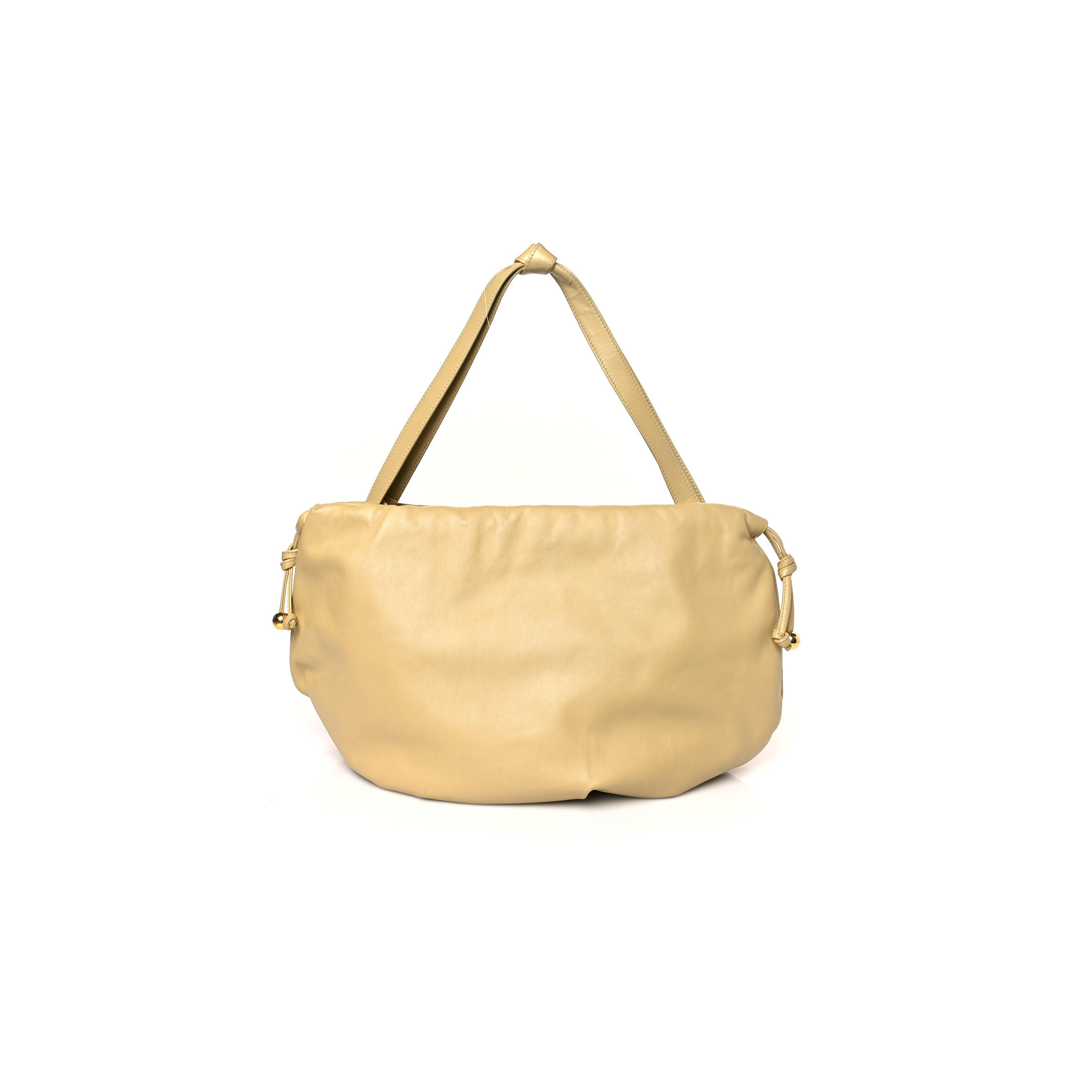 B0tt*ga Ven*ta NAPPA THE BULB SHOULDER CLUTCH TAPIOCA  (38*17*9cm) Master Quality
